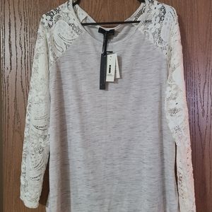 Lace sleeve top